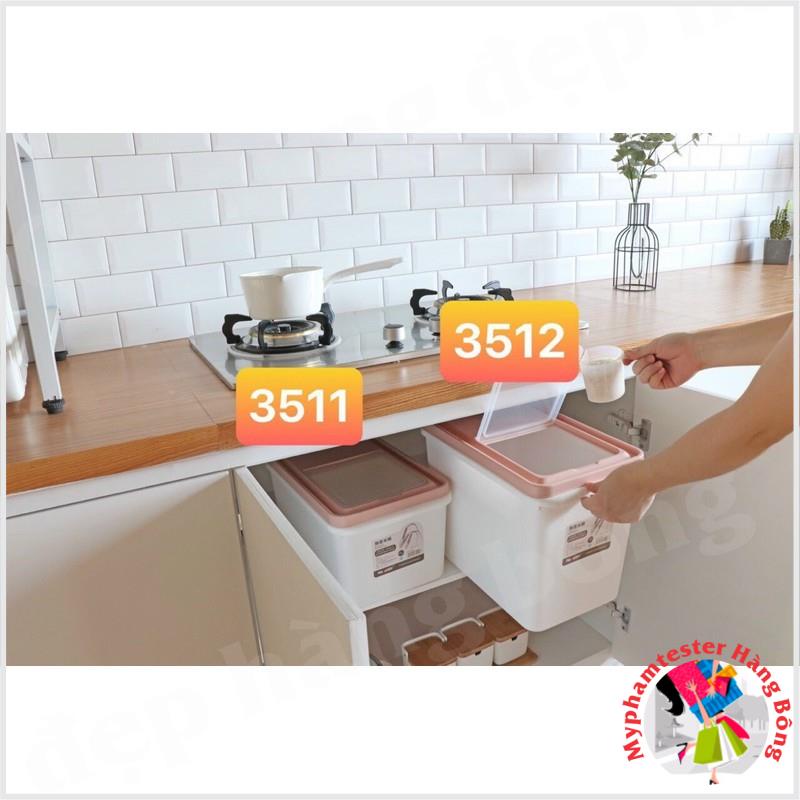 Thùng gạo nắp mở 10kg, 15kg mã 3511, 3512