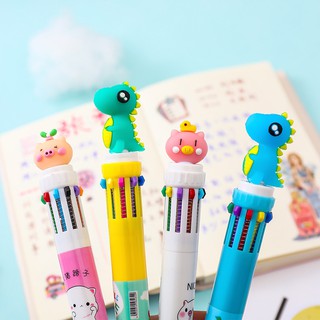 Bút viết 10 màu hình khủng long cực xinh