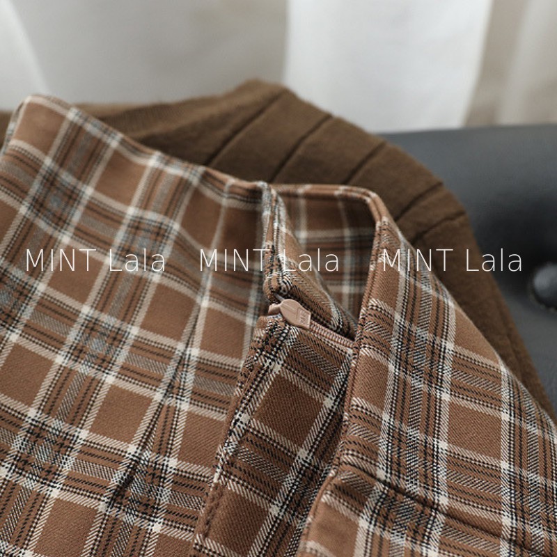 Chân Váy Kẻ Caro Ngắn Chữ A Quảng Châu - MINT Lala