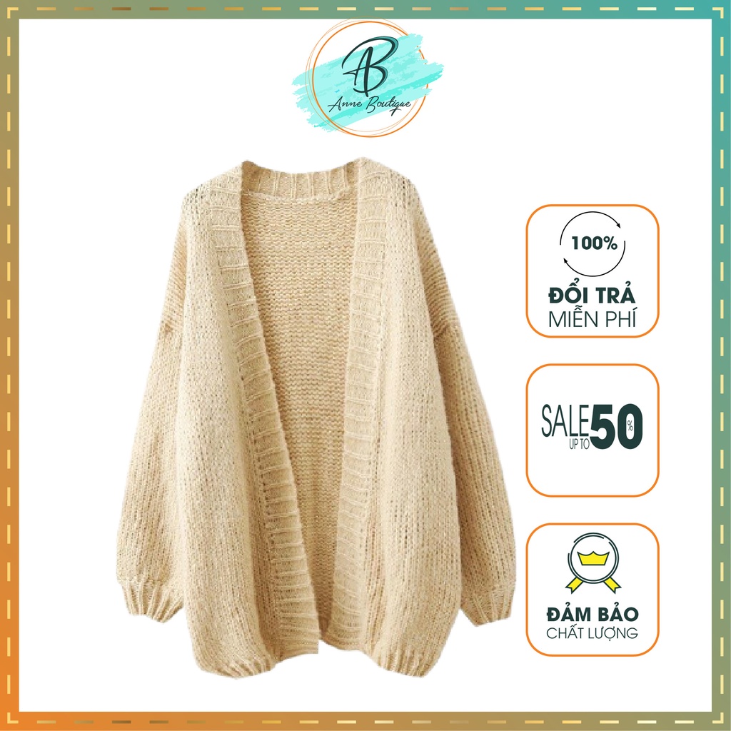 Áo Cardigan Len Chất Dày Dặn 3 Màu, Áo Khoác Len Nữ Siêu Xinh Anne Boutique Mã 697