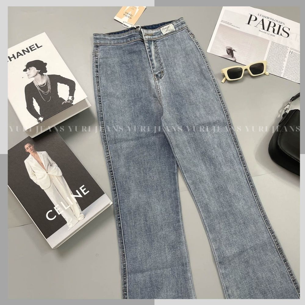 Quần Loe Nữ Lưng Cao Cạp  Kiểu Chữ Fom Siêu Chuẩn Shop YuRi