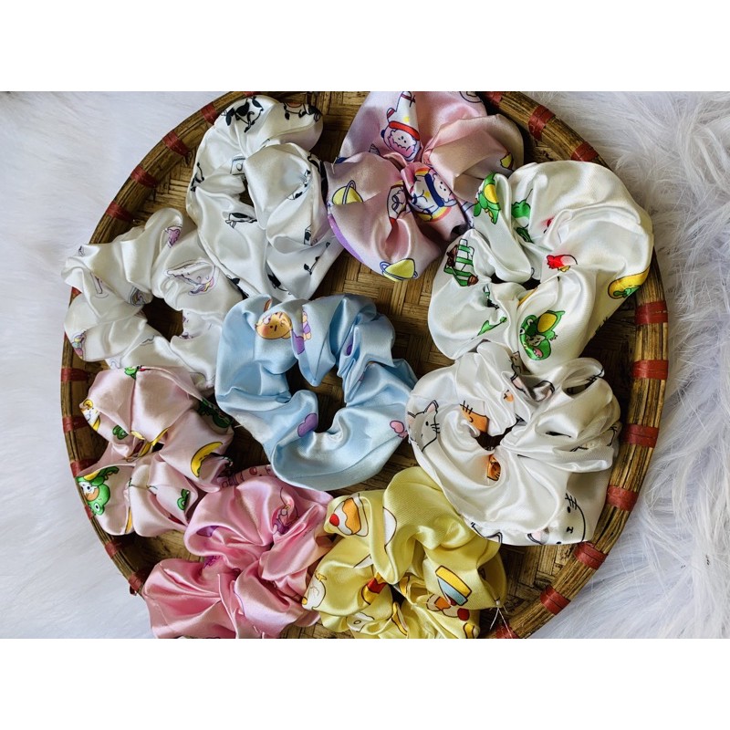 Cột tóc scrunchies phi bóng