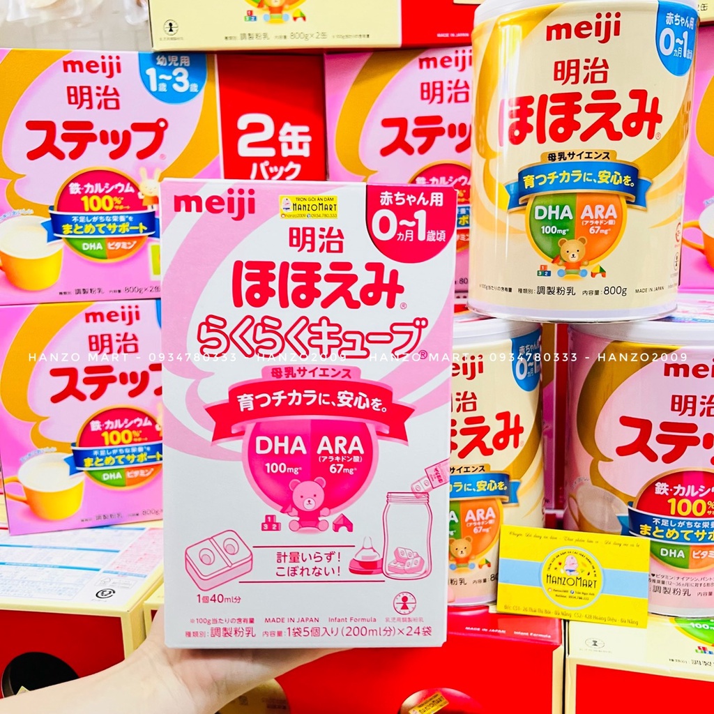 Sữa Meiji nội địa Nhật lon 800g thanh sữa 0-1 , 1-3