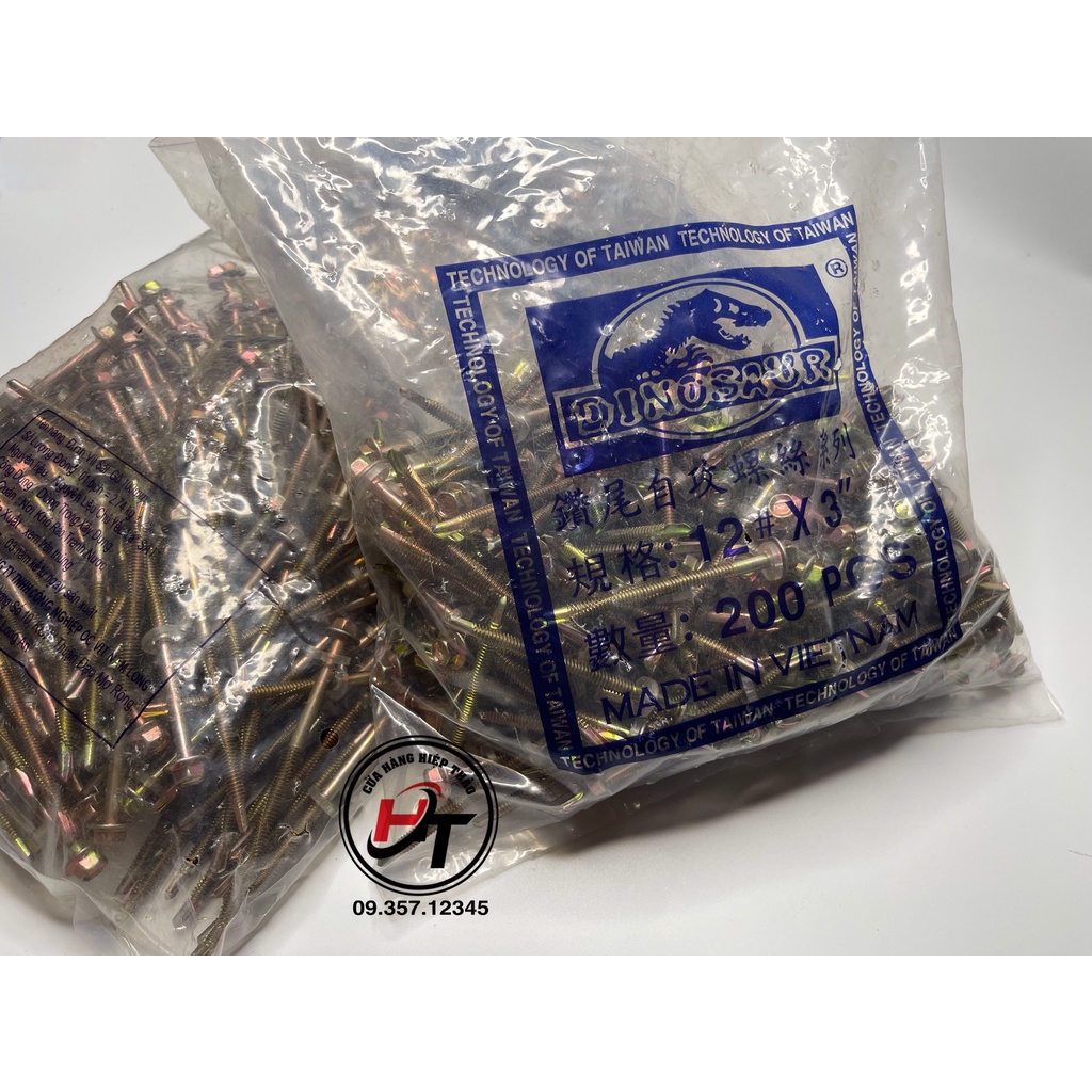 Vít bắn tôn ốp lam sắt gói 200 cái Dinosaur chính hãng VOS-DNS-1T