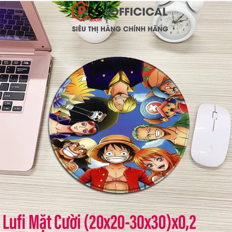 Lót Chuột, Pad Chuột 20x20-30x30 Hình Tròn May Bo Viền Chắc Chắn RAZER - ONE PIECE Loại A+ In Sắc Nét Không Phai Màu