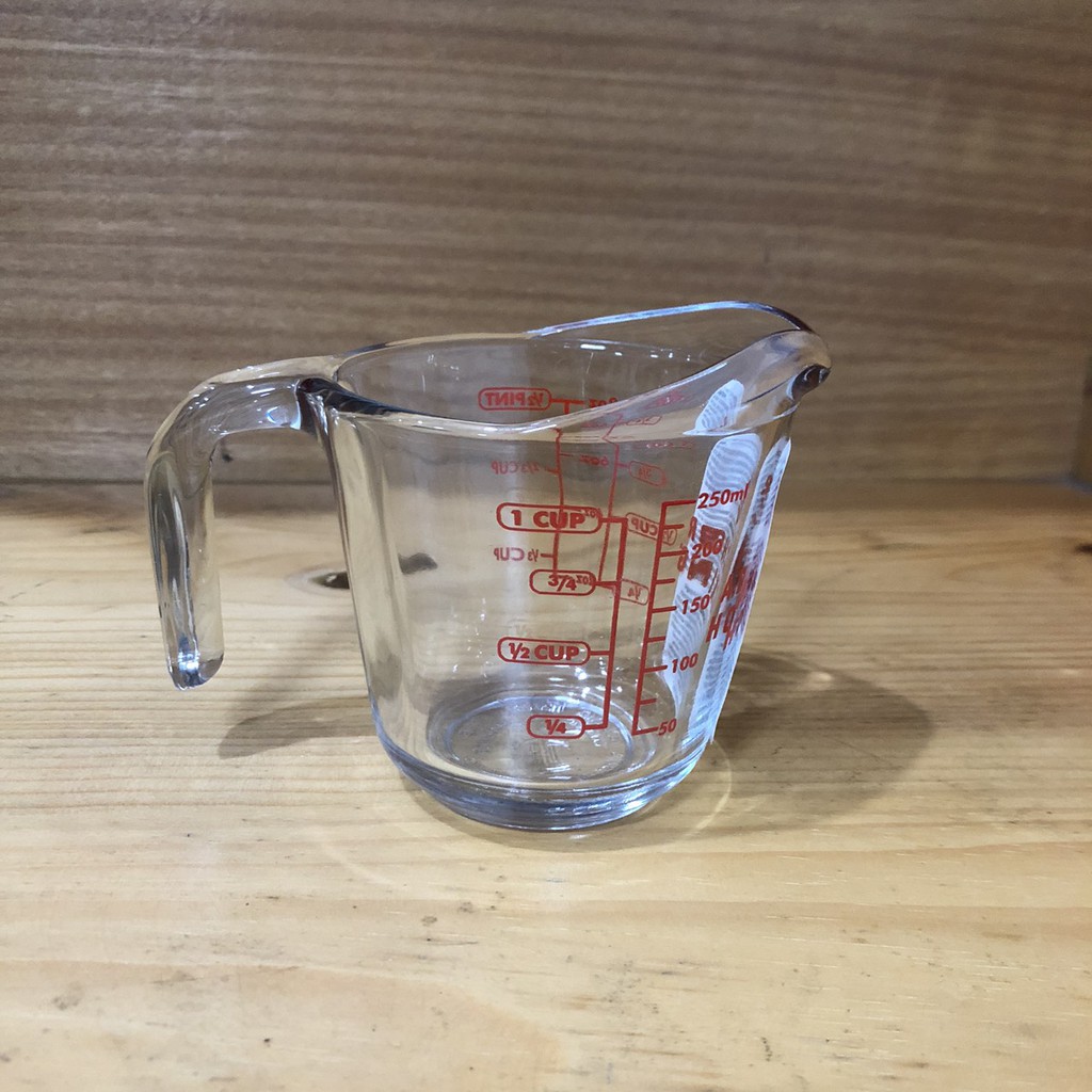 Ca Đong Lường Chất Lỏng, Dung Tích 250 ml Thủy Tinh Cường Lực Chịu Nhiệt, Anchor USA