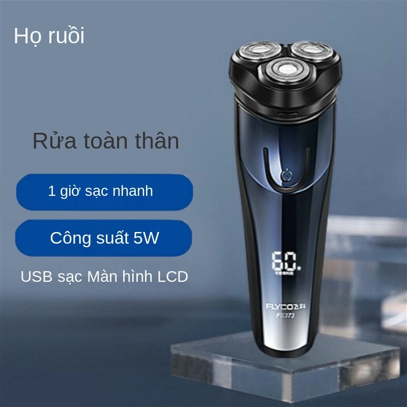 Máy Cạo Râu Flyco Kỹ Thuật Mới Sạc Nhanh Rửa Toàn Bộ Cơ Thể Máy