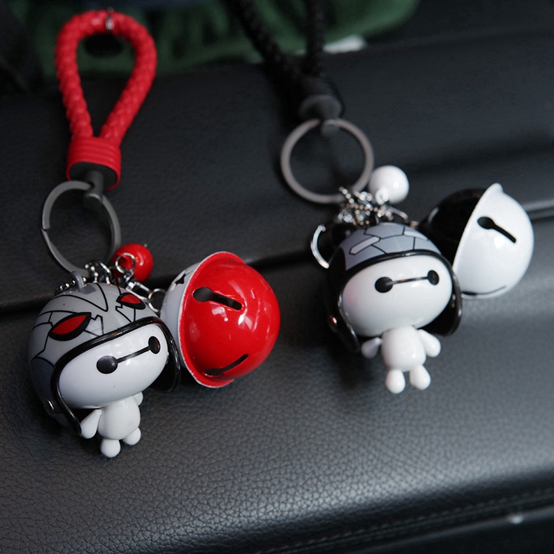 Móc khóa Baymax đội nón bảo hiểm dễ thương