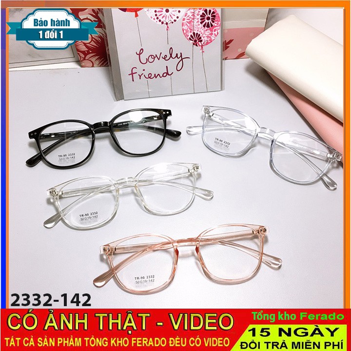 Gọng kính tròn bầu 2332-142 nhận cắt mắt cận viễn loạn