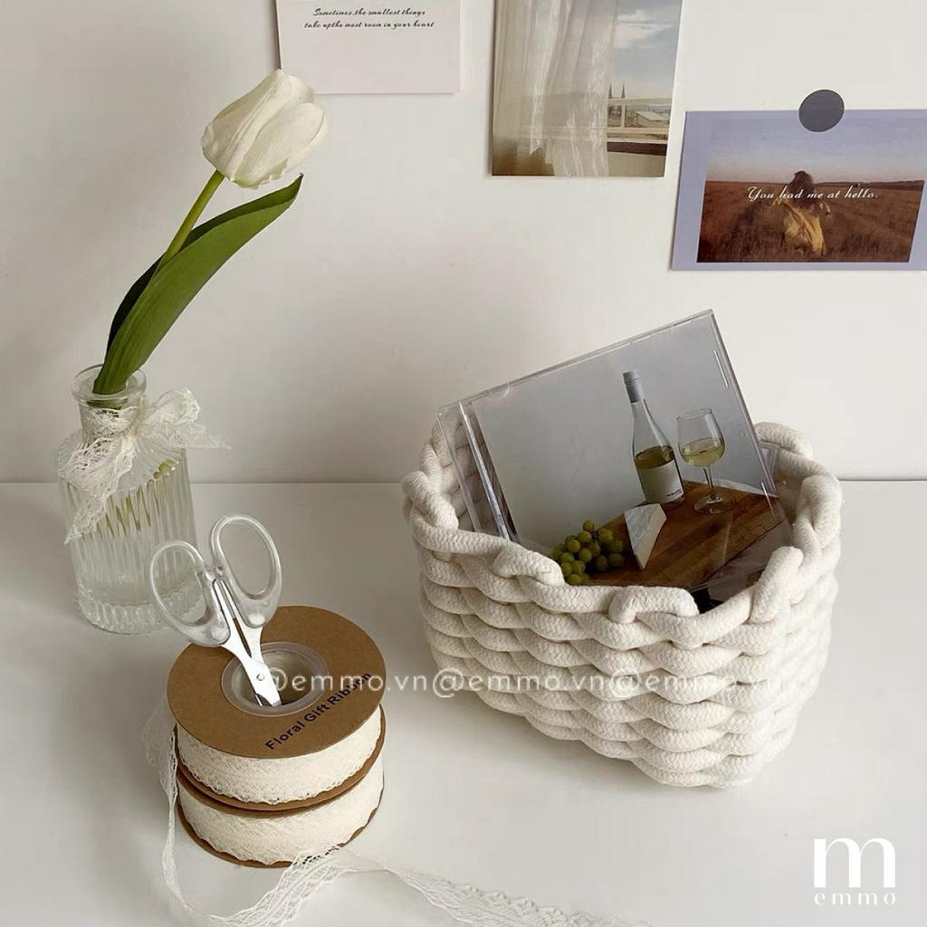GIỎ ĐỰNG ĐỒ ĐA NĂNG ĐAN SỢI COTTON EMMO ZENNA