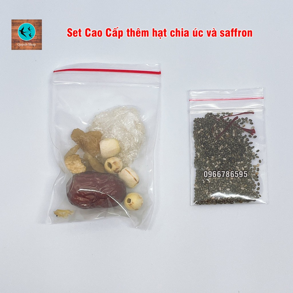 Set yến sào baby chia sẵn mini kèm nguyên liệu như hình và đường phèn đi kèm hướng dẫn chưng tại nhà | BigBuy360 - bigbuy360.vn