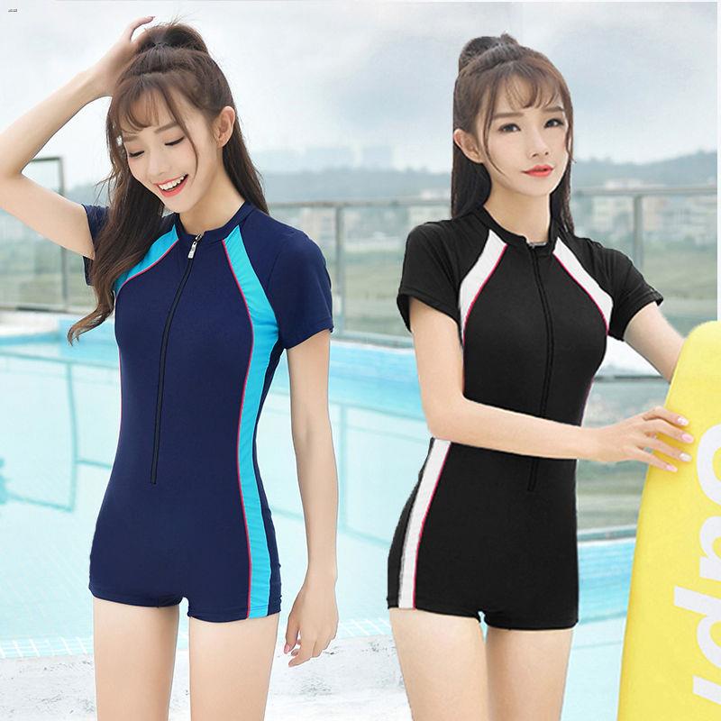 ⊕▣Áo tắm của phụ nữ thể thao chuyên nghiệp ngực nhỏ một mảnh võ sĩ bảo thủ tự tu luyện che bụng mỏng kích thước lớn áo t