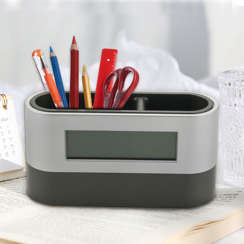 Hộp Đựng Bút / Thẻ Tên / Đồng Hồ Báo Thức / Nhiệt Độ Để Bàn Có Chức Năng Đếm Ngược Tiện Dụng Cho Văn Phòng