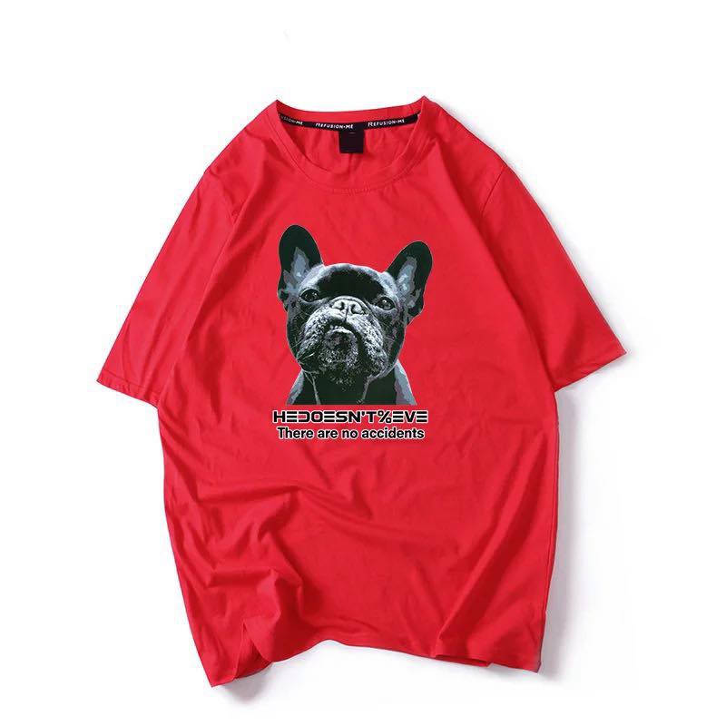 áo thun unisex 100% cotton cao cấp in hình chó ngầu