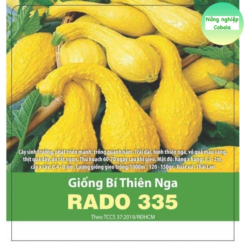Hạt Giống Bí Thiên Nga (RADO335) Gói 5 Hạt Dễ Trồng, Sai Trái