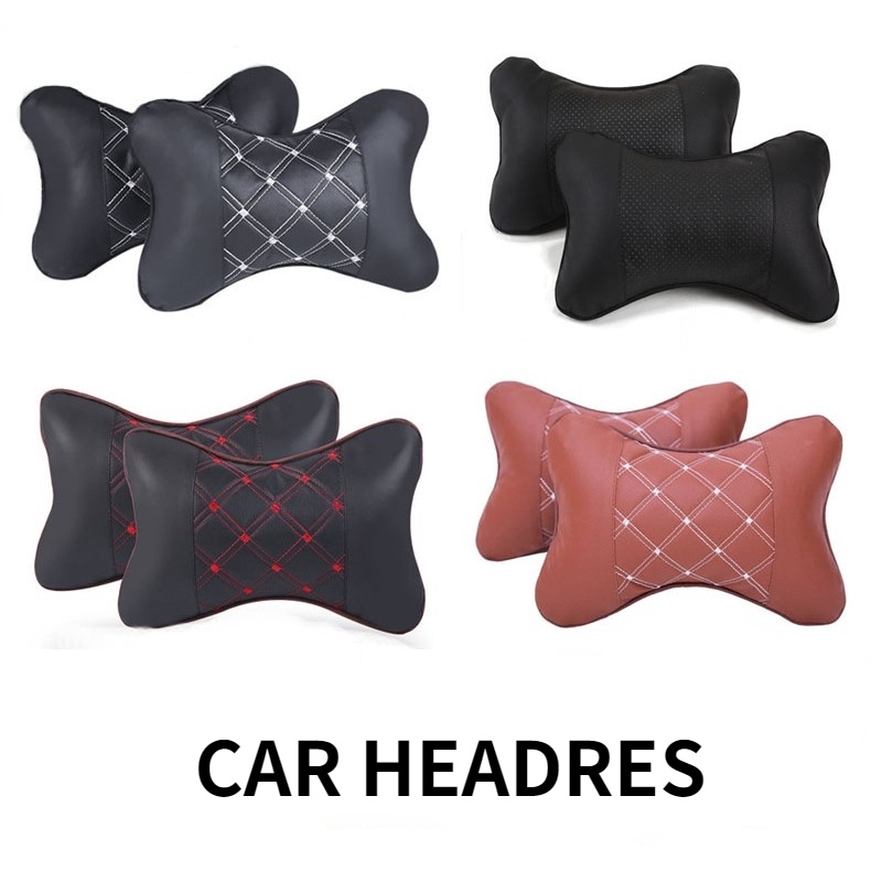 1 Gối Tựa Đầu Hình Khúc Xương Cho Xe Hơi Gối kê cổ bằng da giả thoáng khí thoải mái chuyên dùng cho ghế ngồi xe hơi Axia Myvi Bezza Saga Arus X70 X50
