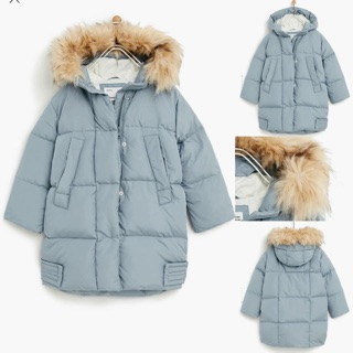 Phao Zara Kids lông vũ sz 11/12