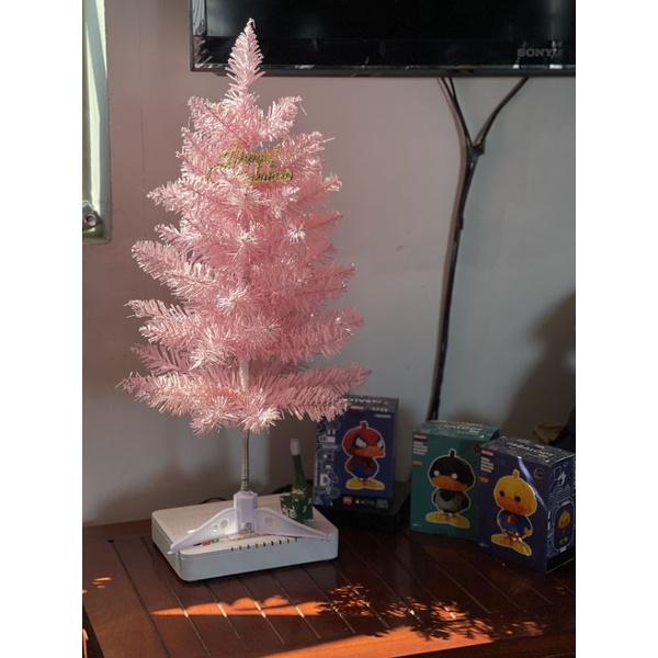 (có sẵn) cây thông noel hồng 55cm