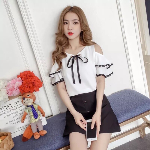 Áo Kiểu Voan Thắt Nơ