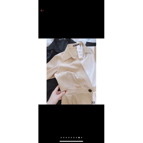 VÁY PHỐI 2 MẦU ĐAI EO TAY BỒNG CHO NỮ_PASS