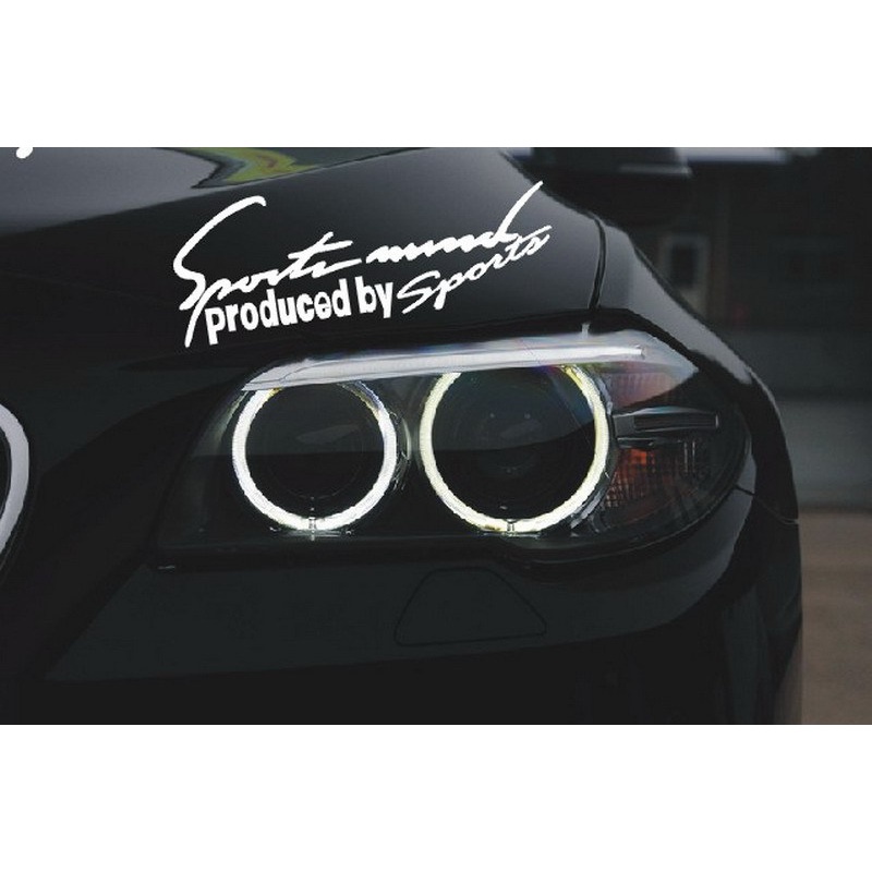 Set 2 Miếng Dán Phản Quang In Logo Thể Thao Trang Trí Xe Hơi Xe Máy