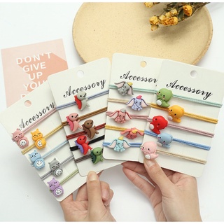 Set Đồ Buộc Tóc Cho Bé In Hình Xinh Xắn Dễ Thương