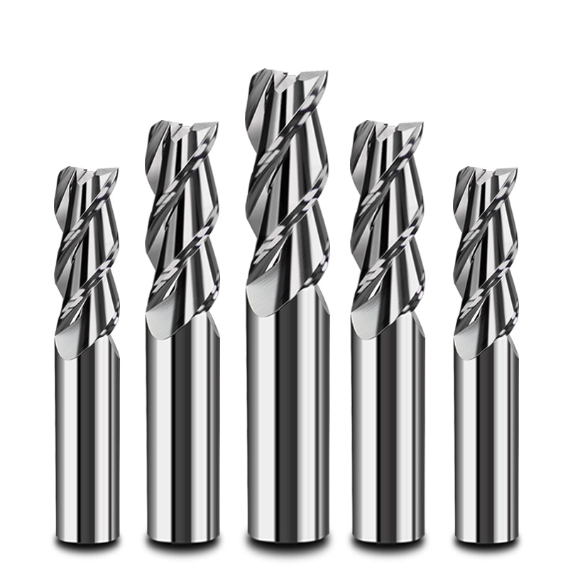 Vsharp 3 Sáo Carbide End Mills cho Nhôm Upcut CNC Spiral Router Bits 3mm-8mm Shank