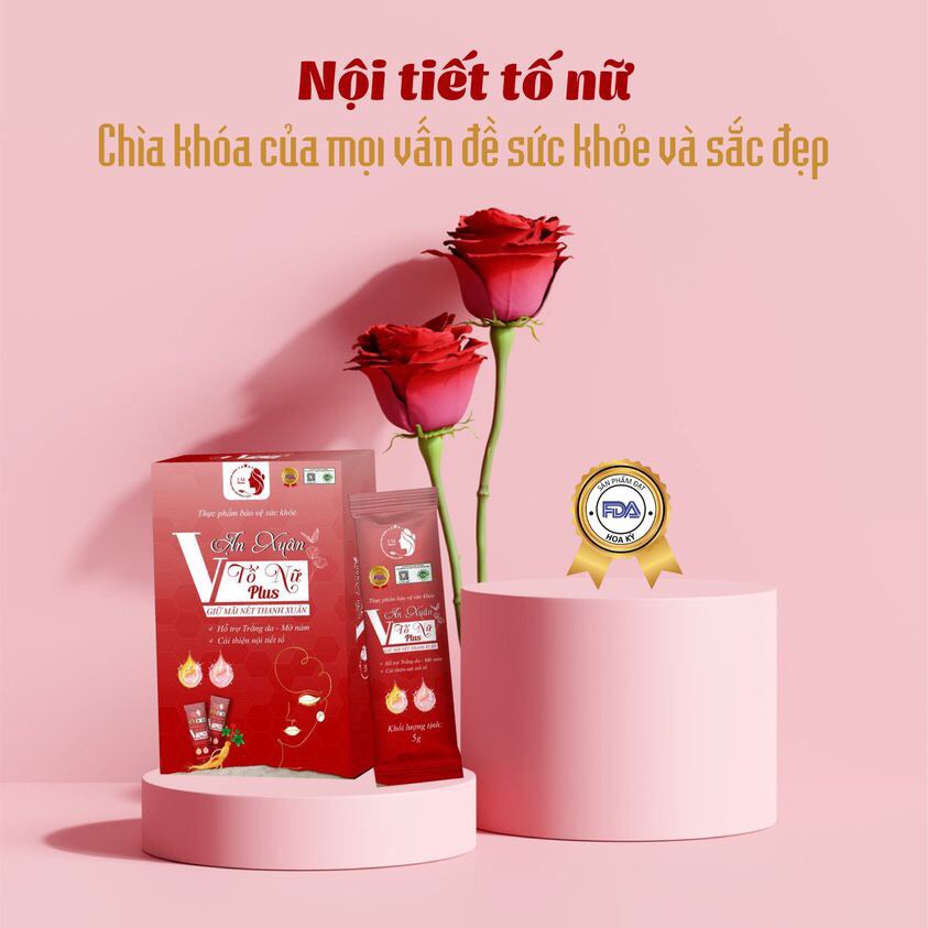 Collagen Nội Tiết Vạn Xuân Tố Nữ Plus TM Pharma Giảm Lão Hóa Hỗ Trợ Làm Đẹp Da Hộp 24 Gói