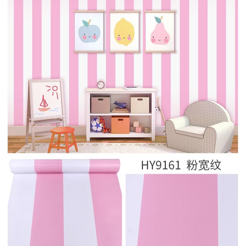 10m giấy dán tường sẵn keo dọc hồng (10m x 45cm) | BigBuy360 - bigbuy360.vn