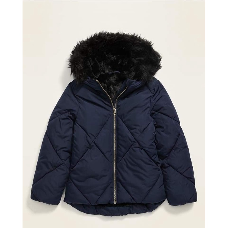 Áo phao lót lông Old Navy mũ lông cực ấm áp cho các bé