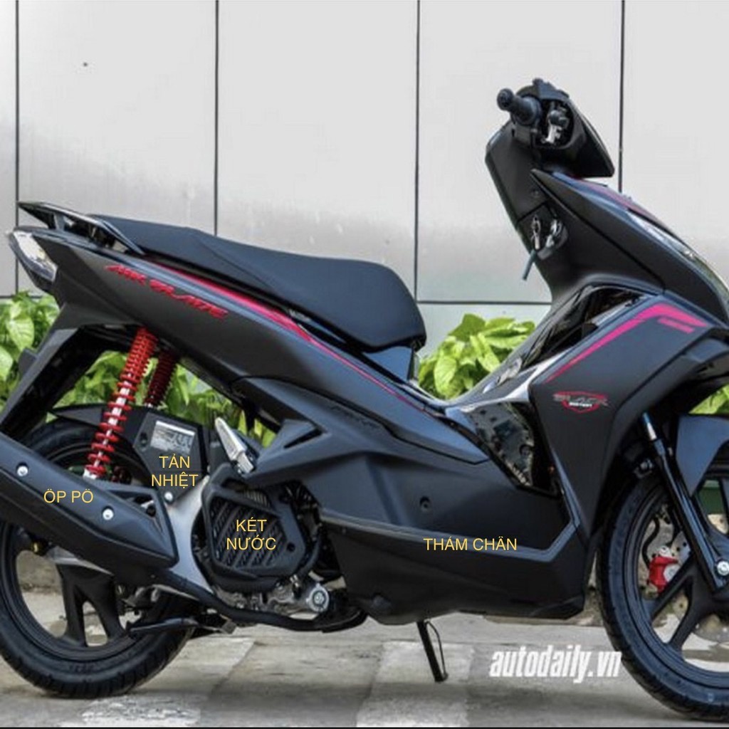 Ốp Xe Air Blade 2013-2015 Mạ Chrome, Phụ Kiện Trang Trí Xe AB Airblade 2013 2014 2015 Crom, Đồ Chơi Xe