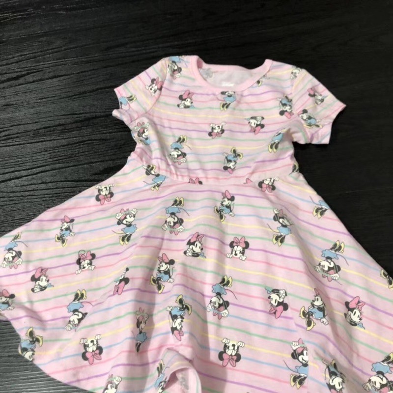 Váy bé gái Minnie bé gái 2-6 tuổi Đầm bé gái hình mickey chất cotton xuất dư 0521