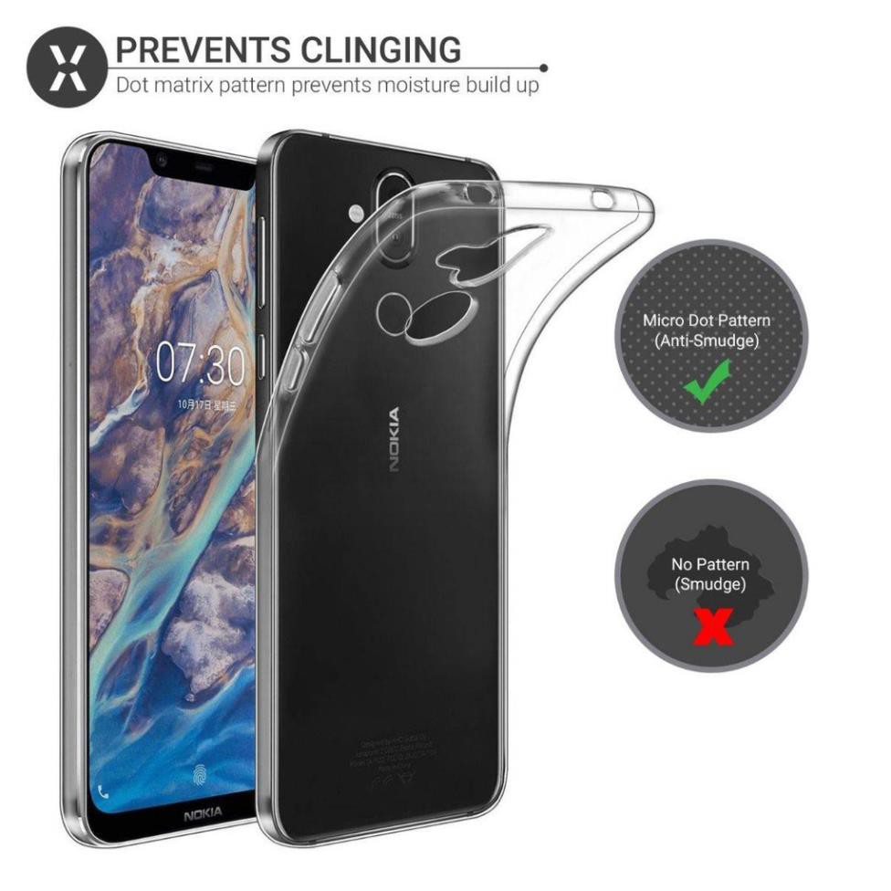 [BH 1 ĐỔI 1] Ốp lưng silicon dẻo trong suốt cho Nokia 8.1 Plus / Nokia X8 mỏng 0.6mm chính hãng Ultra Thin