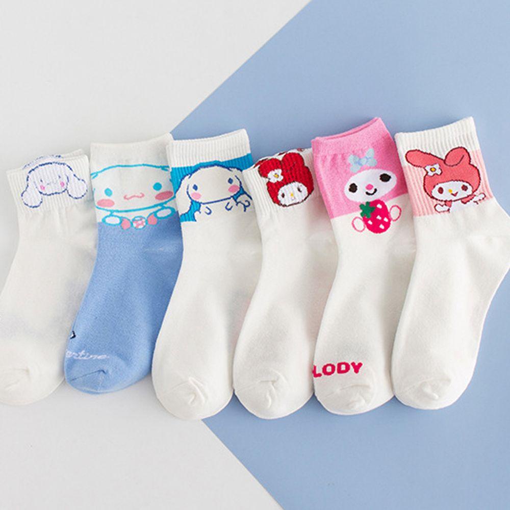 Vớ Cotton Cổ Ngắn In Họa Tiết Hoạt Hình Cinnamoroll Kiểu Nhật Bản Thời Trang Xuân Thu Cho Bé