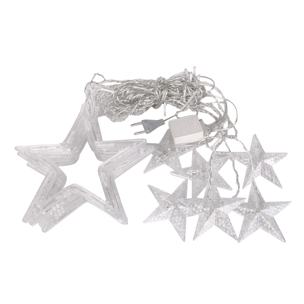 Dây Đèn led 3.6m Hình Ngôi Sao / Chuông / Cây Thông / Hươu / Nai Sừng Tấm Trang Trí Rèm Cửa