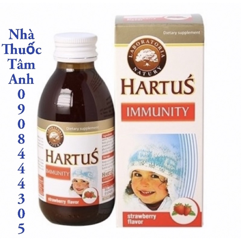 HARTUS IMMUNITY Siro tăng sức đề kháng tăng cường miễn dịch giảm ốm vặt cho trẻ