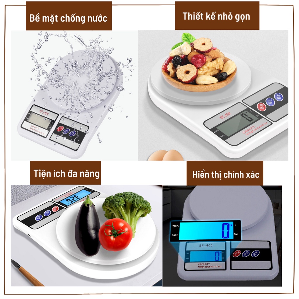 Cân Tiểu Ly Điện Tử Nhà Bếp [GIÁ TỐT]  Màn Hình LCD Mini Định Lượng 1g - 7Kg Làm Bánh Độ Chính Xác Cao Có Hộp Tặng Kèm 2