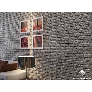 [COMBO 18 TẤM Xám ghi]  Xốp dán tường 3d giả gạch màu xám ghi kích thước 70 x 77 cm giá rẻ tại  Hà Nội
