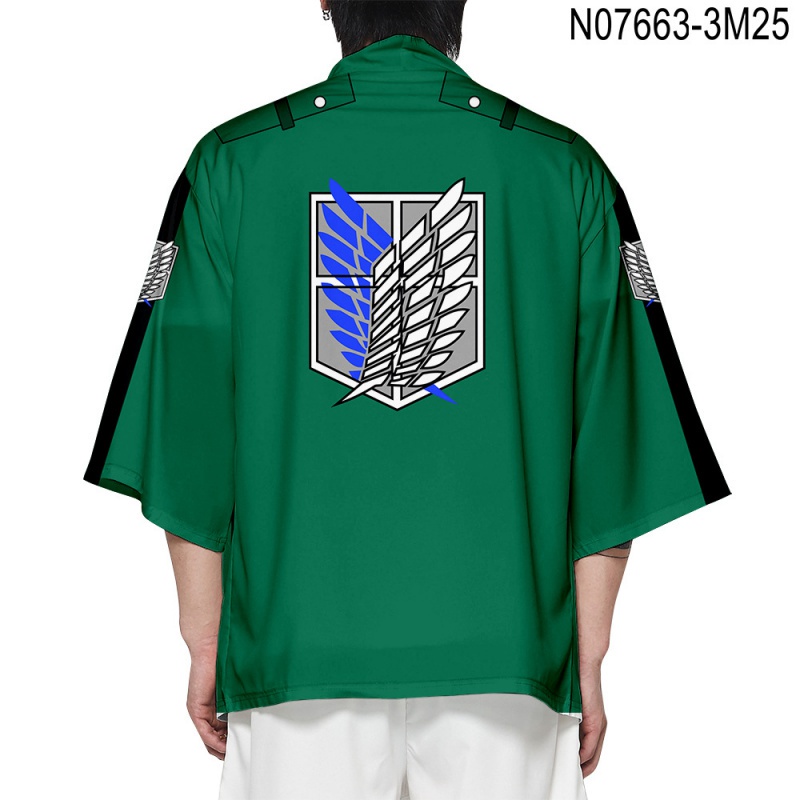 Áo Choàng Ngủ Kimono Levi Ackerman Eren Jaeger Mặc Ngủ Hóa Trang Haori