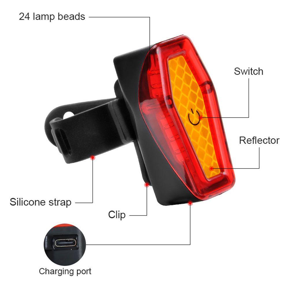 Đèn Đuôi Xe Đạp VANES1 6 Chế Độ