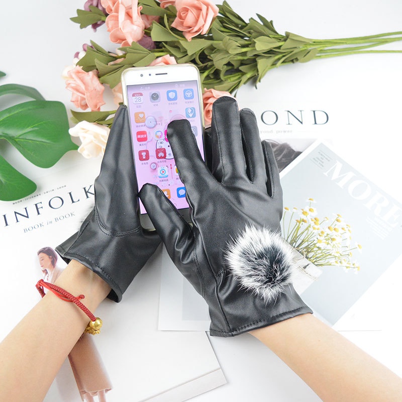 Găng tay mùa đông cho nữ giữ ấm chống lạnh XUXI găng tay da nữ mùa đông dễ thương cao cấp