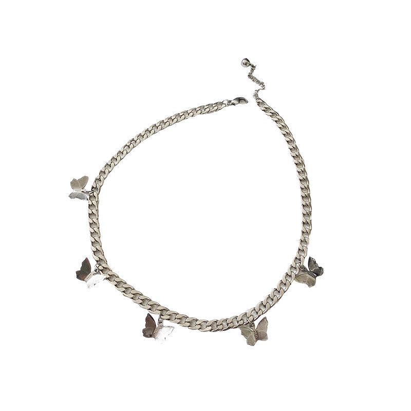 Dây Chuyền Thép Titan Mặt Hình Bướm Xinh Xắn Thời Trang Đường Phố