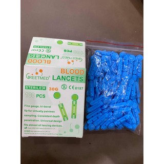 Hộp 100 kim chích máu tròn Greetmed blood lancet