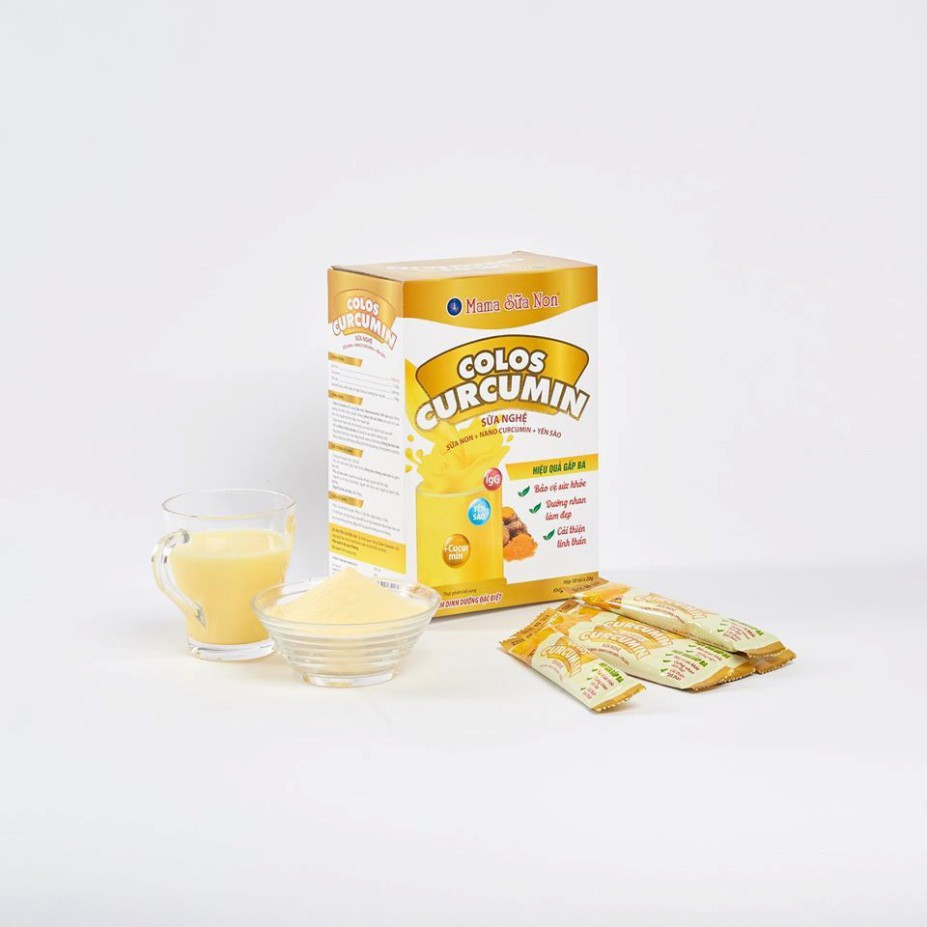 Sữa Non Nghệ Colos Curcumin - Hộp 30 túi x 20g