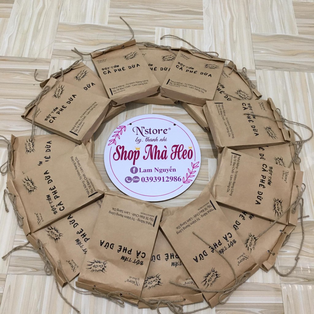 Bột Cà Phê Dừa Non N'store Tẩy Da Chết, Giảm Mụn Lưng, Làm Sáng Da, 100 Gram