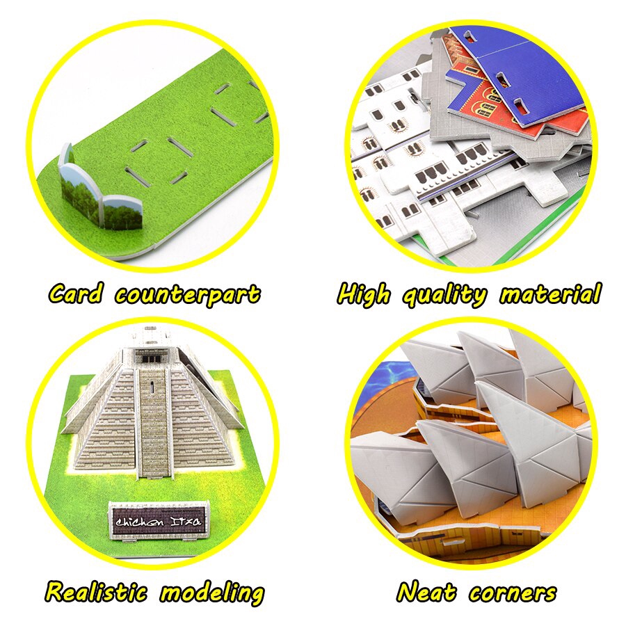 Đồ Chơi Xếp Hình Tháp eiffel Bằng Giấy diy Giáo Dục Cho Trẻ Em