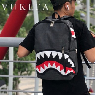 Balo bape răng cá mập Xám và Camo (ảnh thật)