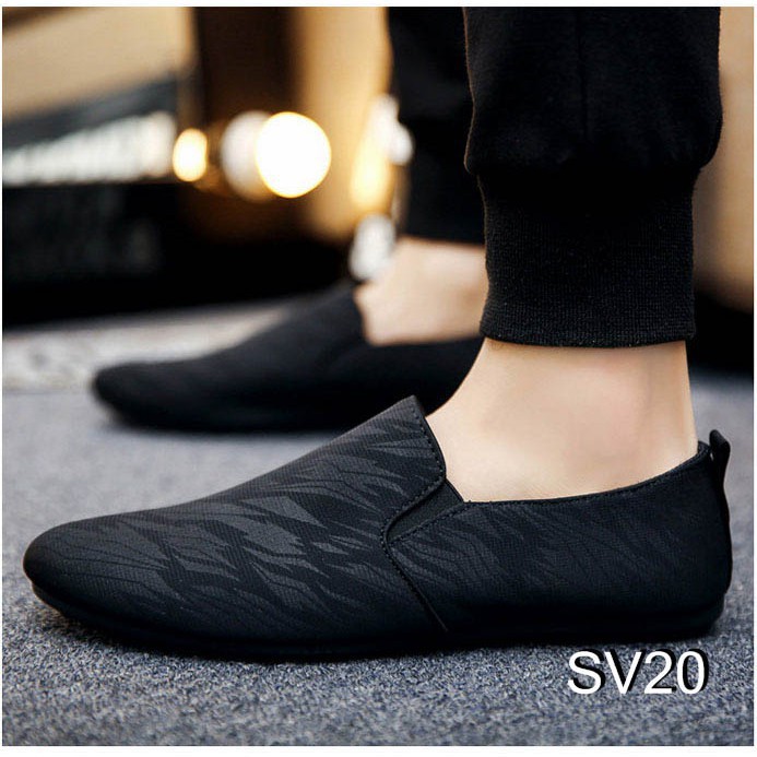 [ Cực Hot ] Giày Lười Nam Cao Cấp Phong Cách Hàn Quốc - Màu Đen SV20 | BigBuy360 - bigbuy360.vn