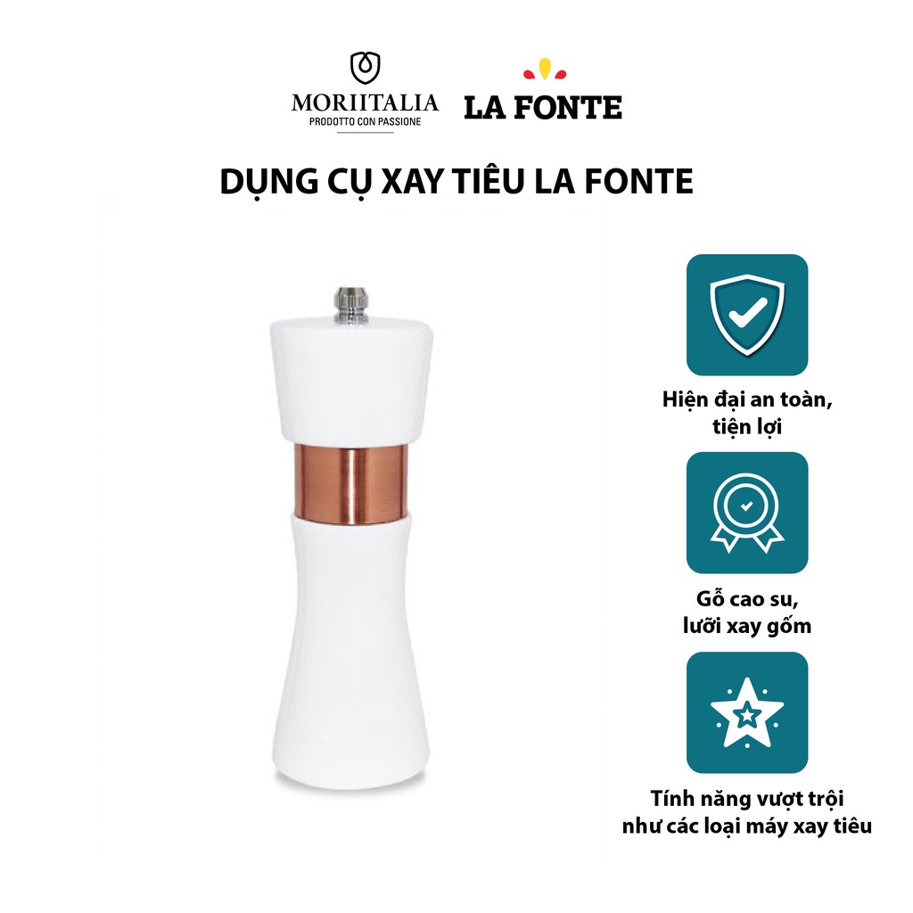 Dụng cụ xay tiêu La Fonte dễ dàng cầm tay, tiện dụng Moriitalia 006927