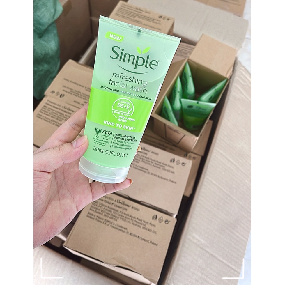 [SẴN] Simple - Sữa rửa mặt xanh lá (Facial wash) 150ml